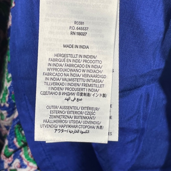 NEW Boden Skirt Womens 12 blue green floral circle preppy colorful casual - Picture 5 of 10